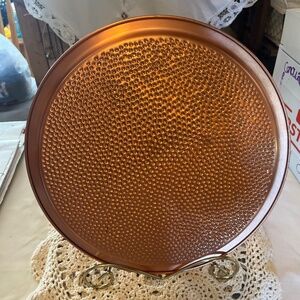 Antique German Copper Serving Trays - Set of Two